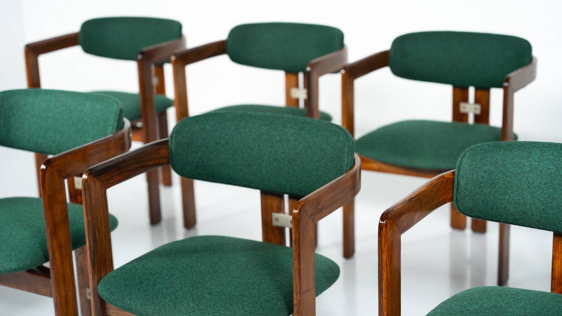 Lot de 8 chaises Pamplona par Augusto Savini pour Pozzi, Italie, années 1960