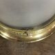 Old ceiling lamp in brass and satin glass
