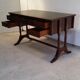 Bureau cuir anglais acajou