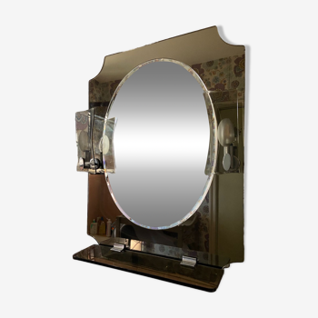 Illuminated bathroom wall mirror 70s