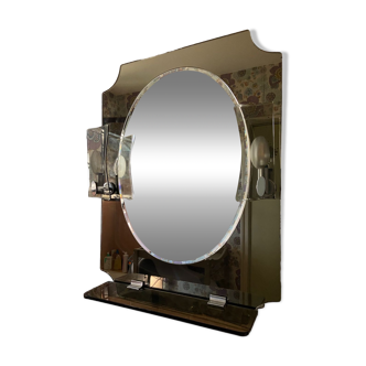 Illuminated bathroom wall mirror 70s