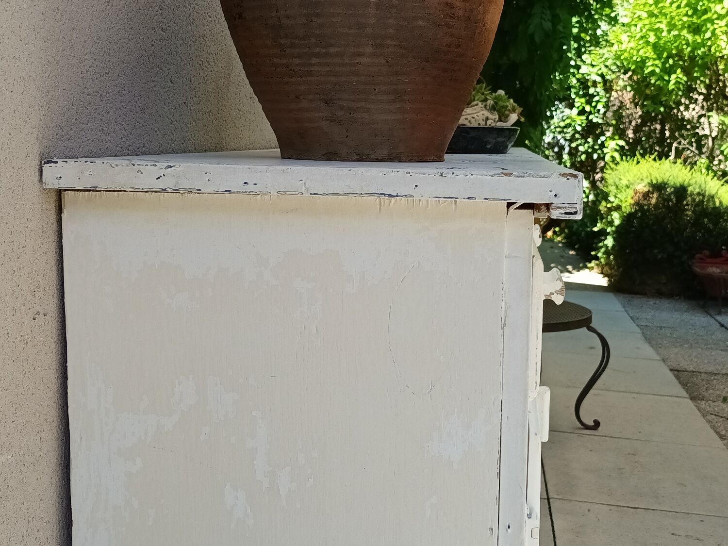 Rustic antique patinated sideboard