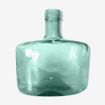 Demijohn of 2 liters, aqua glass, vintage