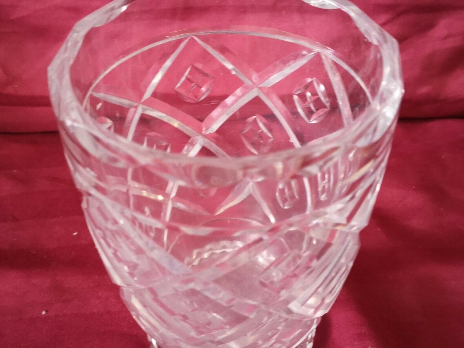 St Louis crystal vase signed