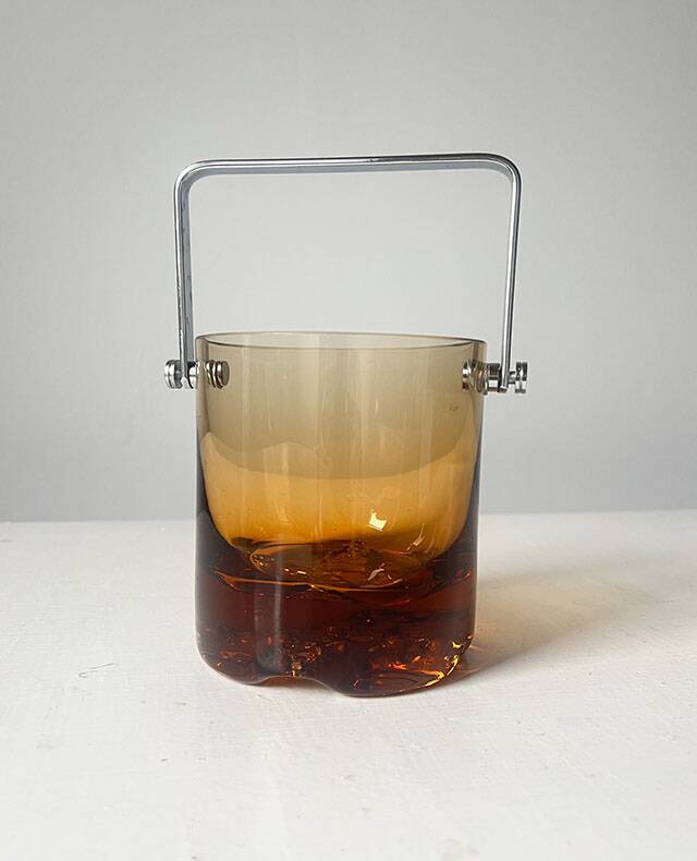 Seau à glace verre fumé Pierre Schneider
