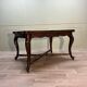 Dining room table in natural wood called italian style with parquet top 19th century