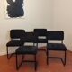 Lot 4 chaises velours noir