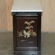 Antique Chinese commode carved in steatite with a marble top.