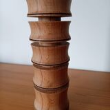 Hand-turned beechwood candle holder