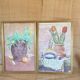 Watercolour still life from the 1970s under glass.