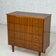 Commode années 60 en bois et laiton