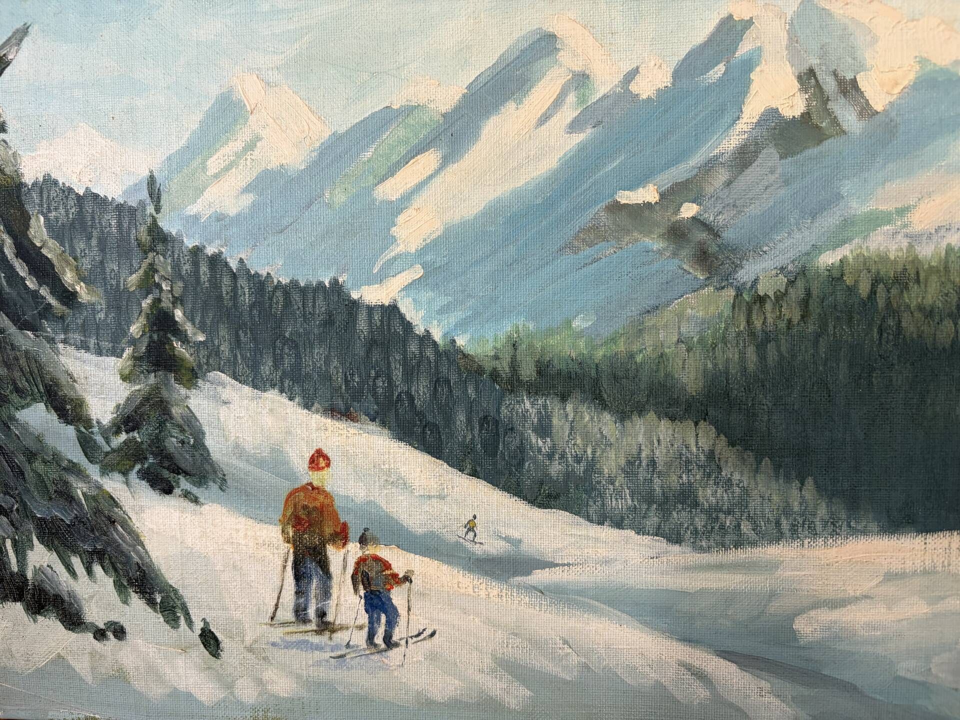Paysage à l’huile signé 40cmx55cm