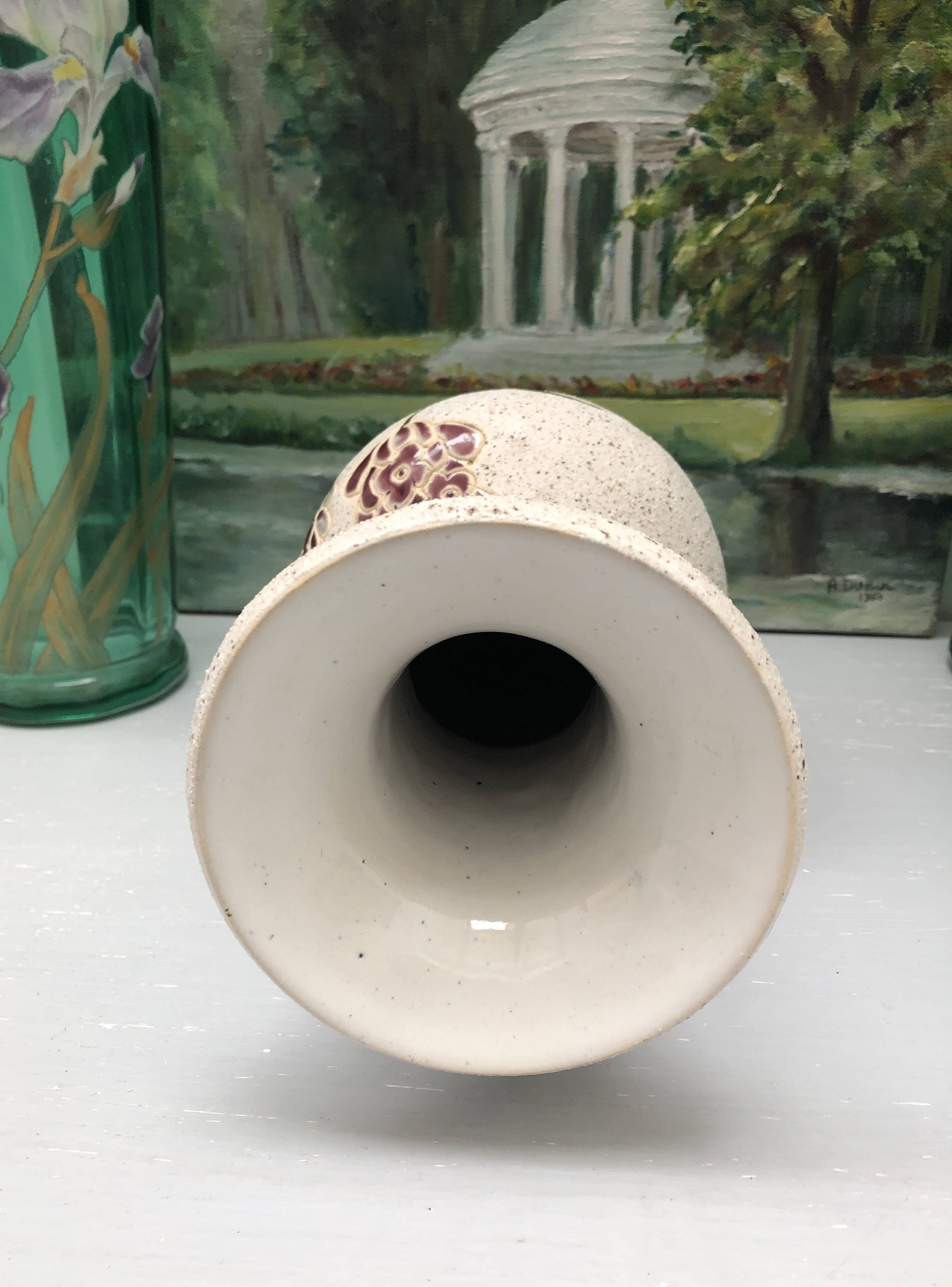 Designer vase in glazed ceramic