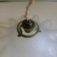 Antique molded glass pendant light - 1930-40