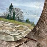 Antique bevelled mirror 90 cm