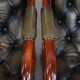Set of 2 Green Cowhide Leather English Chesterfield Armchairs