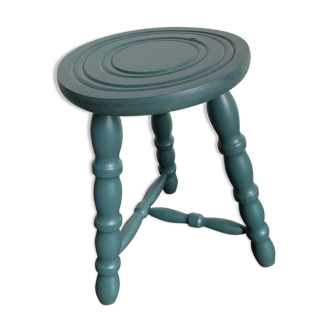 Tabouret tripode vert mat