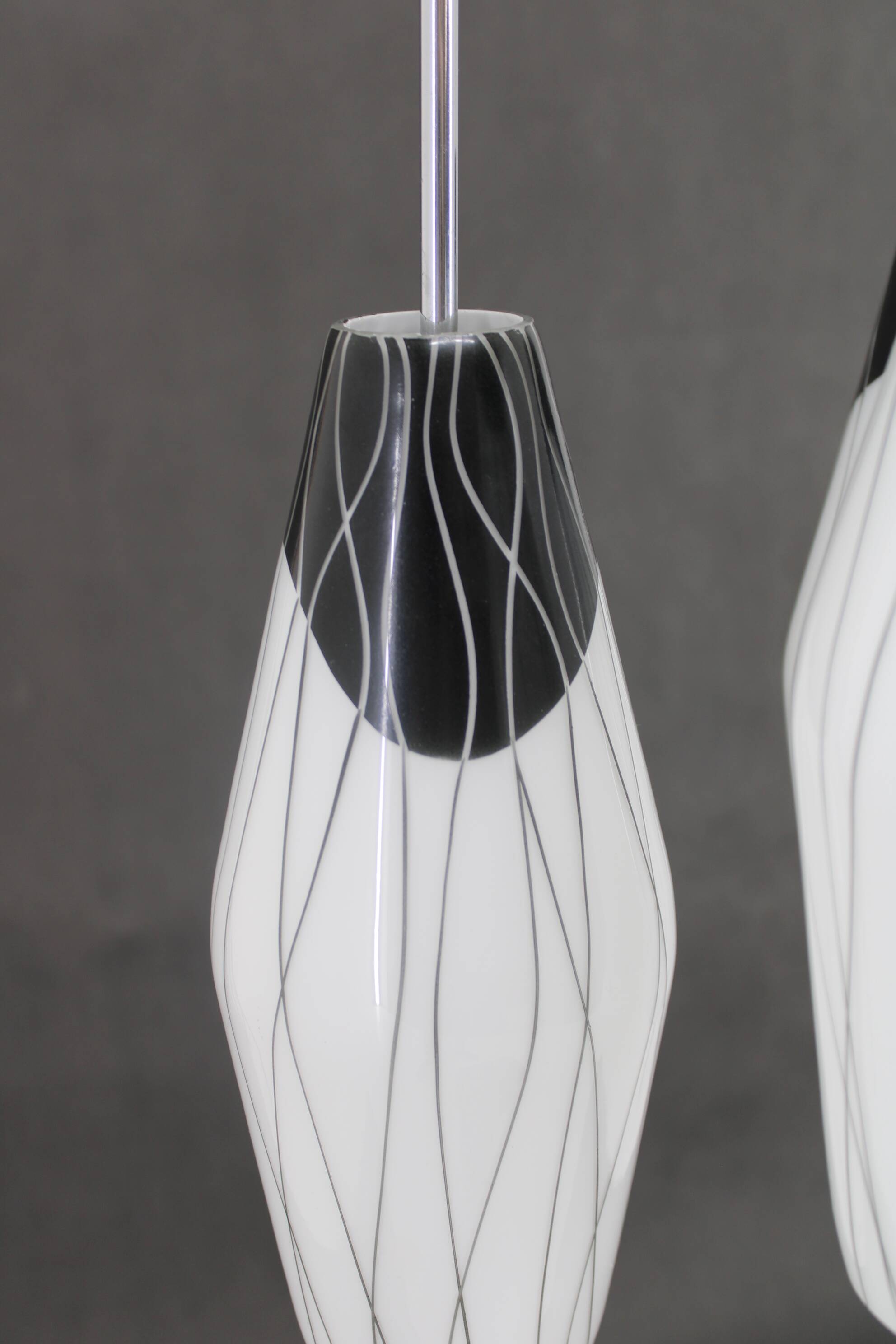 1970s Glass Pendant , Czechoslovakia