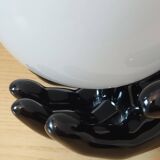 80s hand and globe wall light