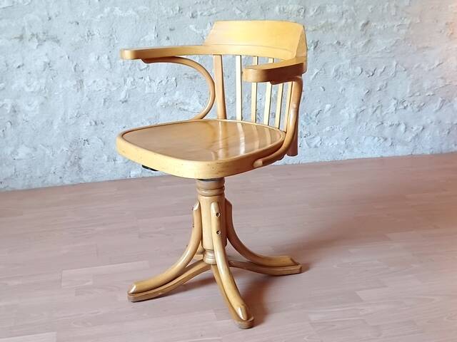 Fauteuil de bureau pivotant by ZPM Radomsko 1950 vintage