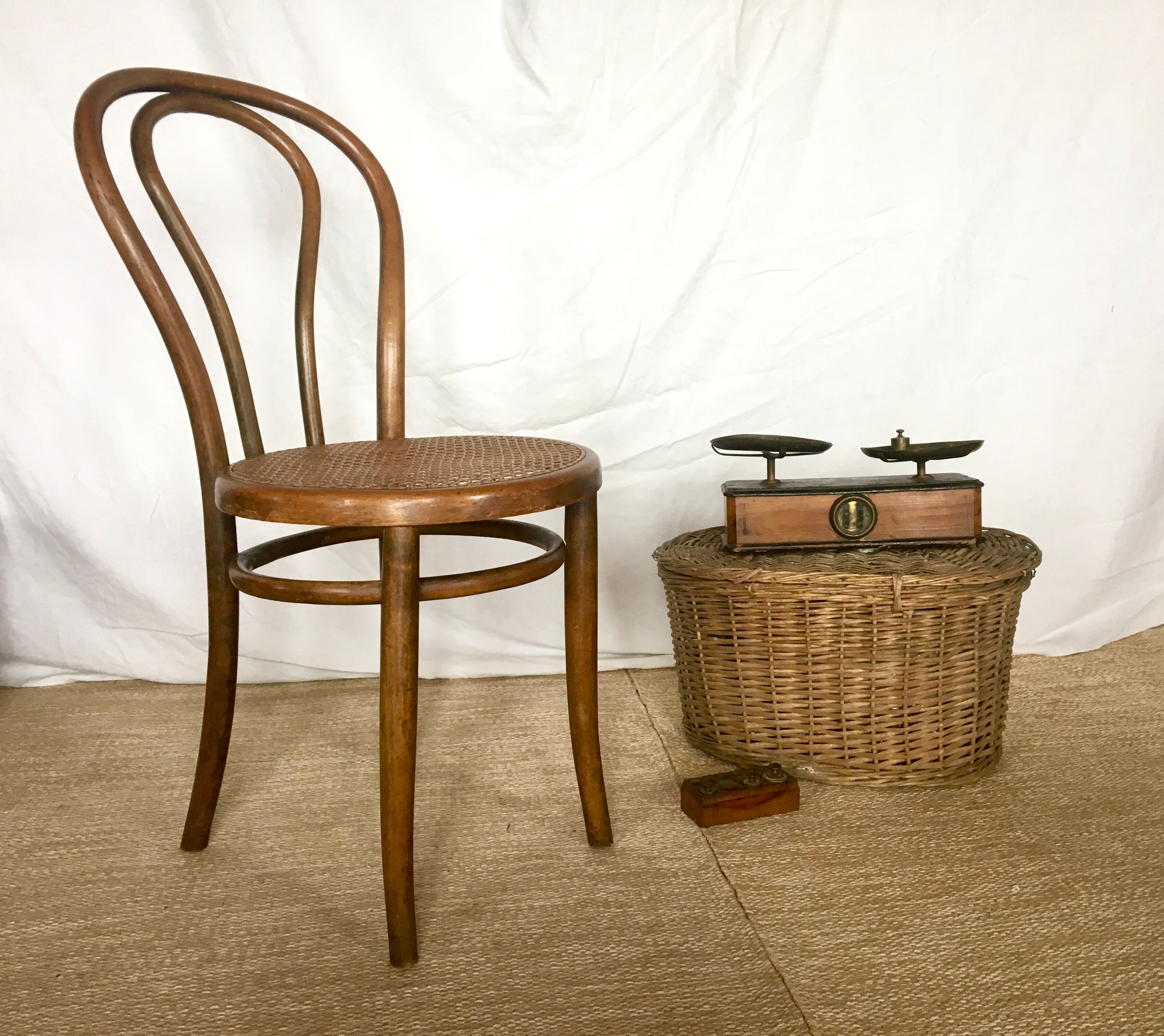 Set of 5 chairs Bistro cannate early twentieth