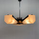 Mid-Century Plastic and Metal Chandelier by Lidokov, Czechoslovakia
