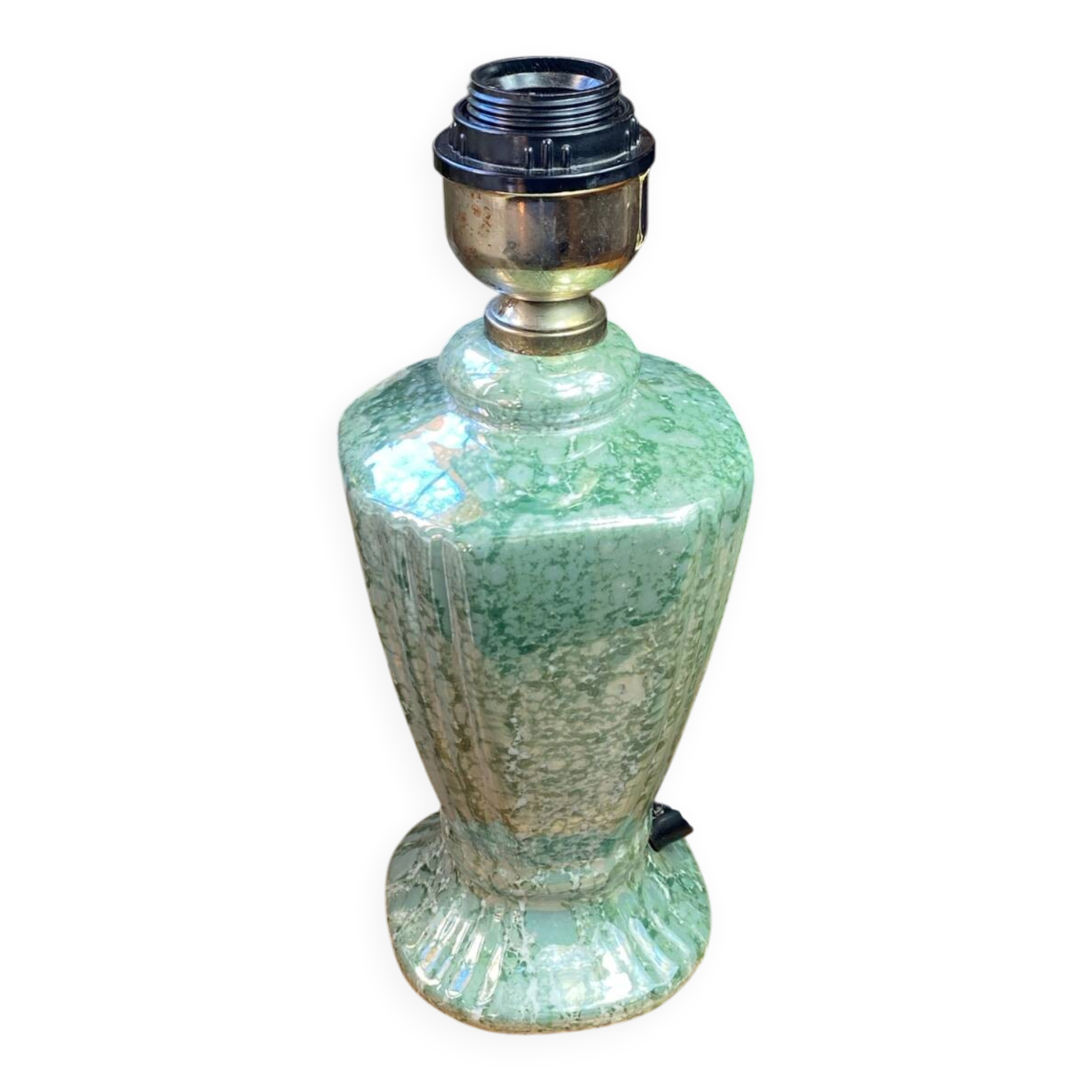 Marbled porcelain lamp base