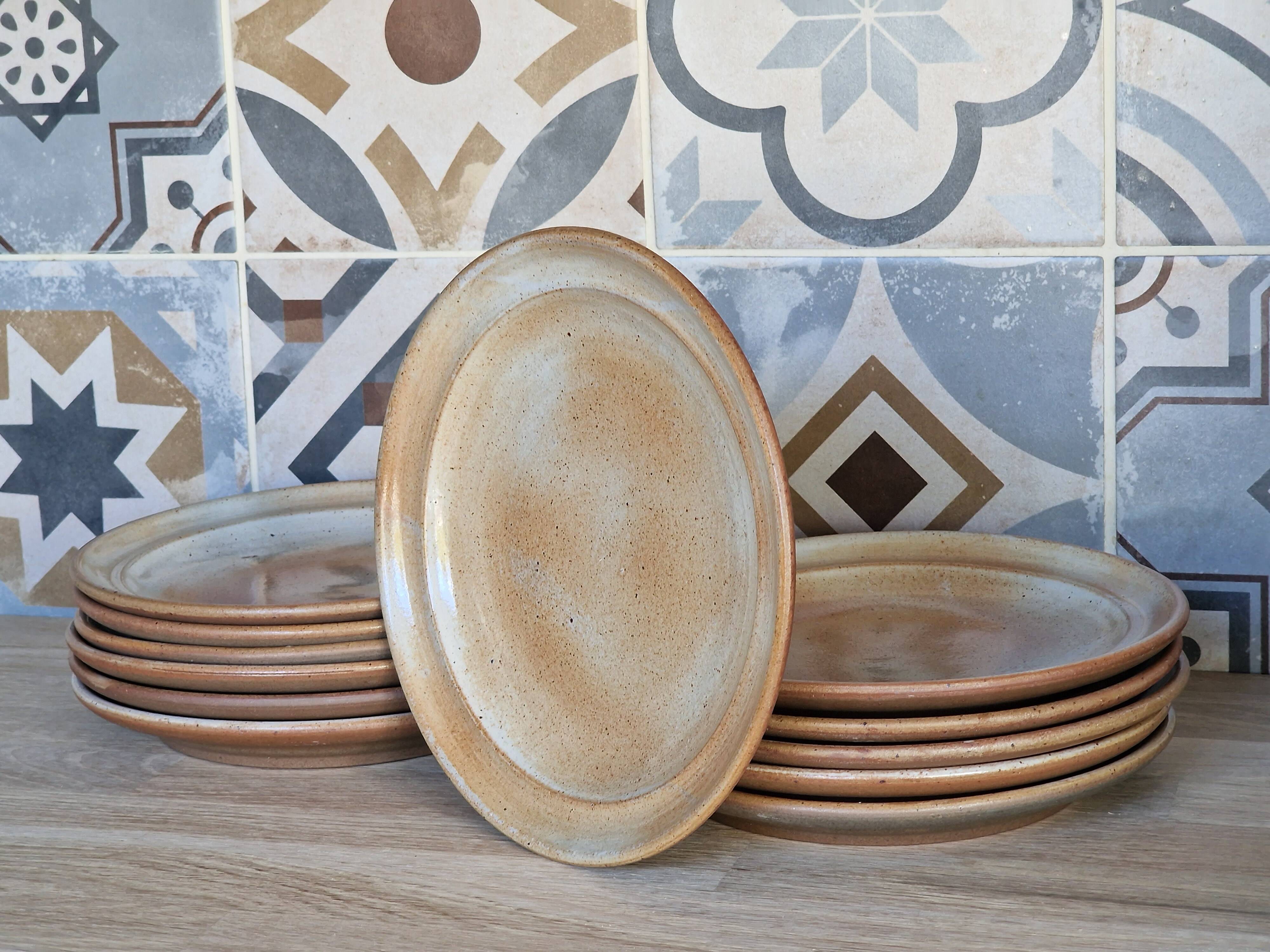 Complete table service in marsh stoneware, 92 pieces
