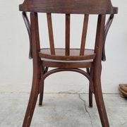 Office chair signed Baumann bistro style curved wood - 1930s