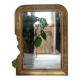 Louis philippe golden fireplace mirror with floral pattern