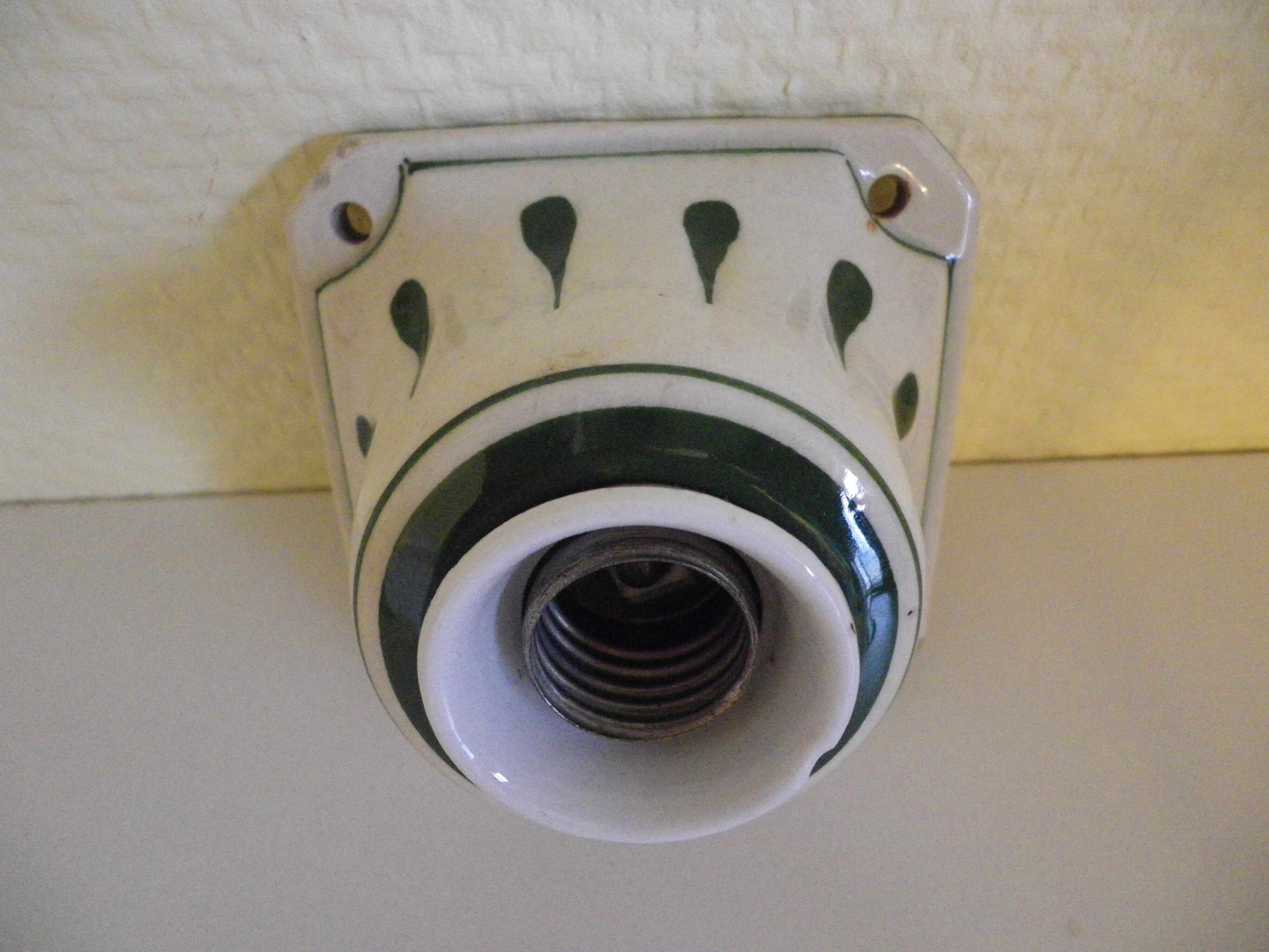 Wall lamps called "hooks" art deco, glazed porcelain, 1920s/1940s