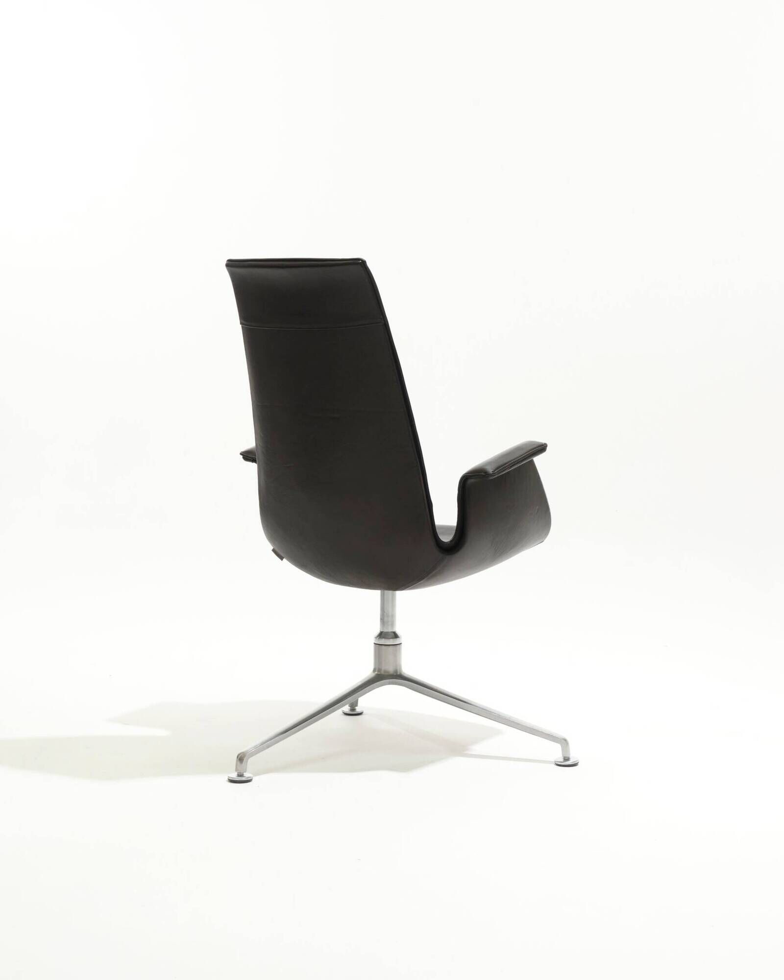 Fauteuil en cuir fk 6725, knoll, fabricius & kastholmon, 1960s
