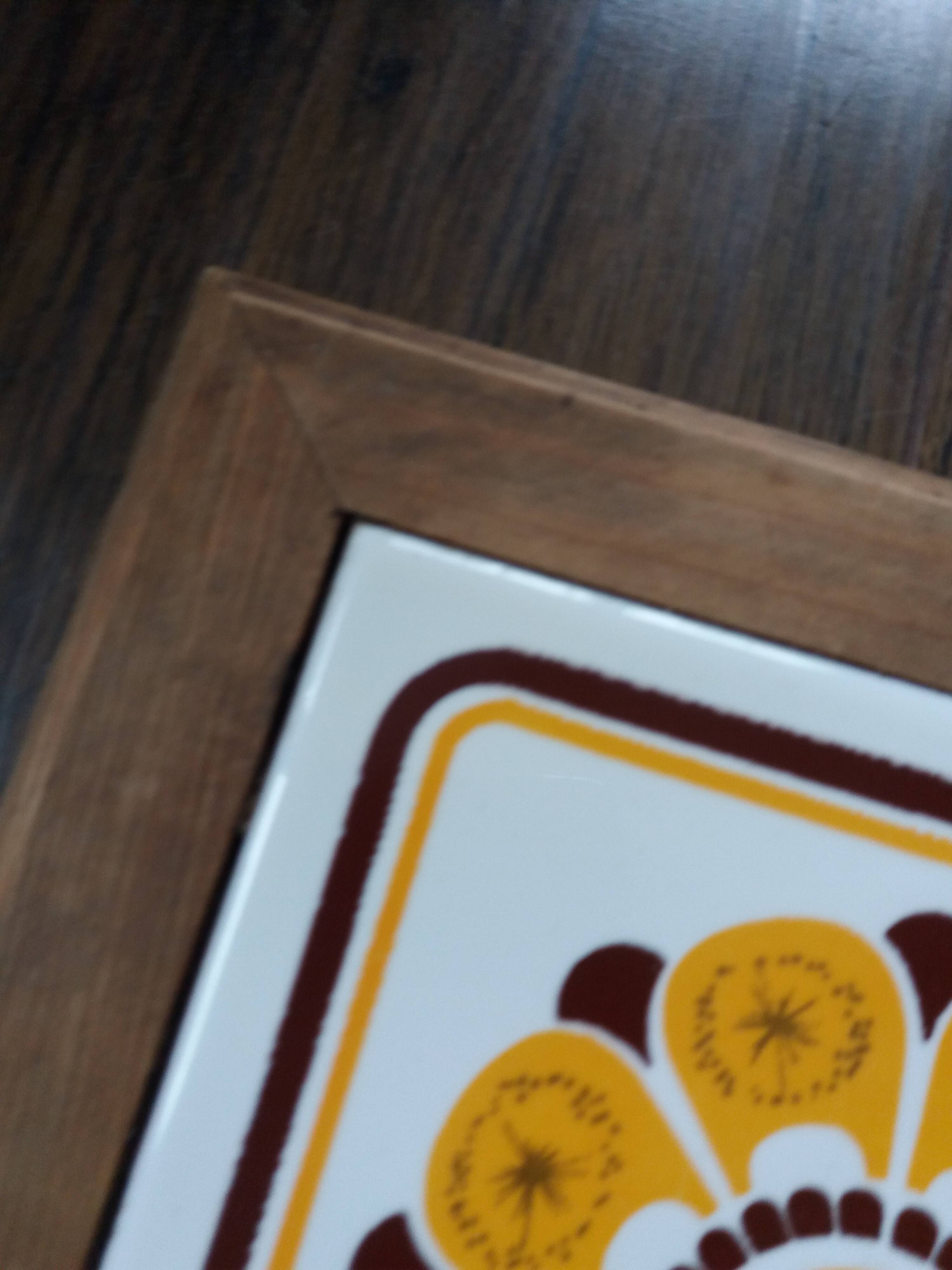 70s earthenware tile trivet