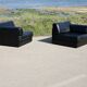 De Sede DS-76 sofa, black leather, modular, Switzerland, 1970s