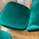 2 fauteuils Wayne velours vert
