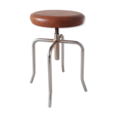 Metal and imitation leather pianist's stool
