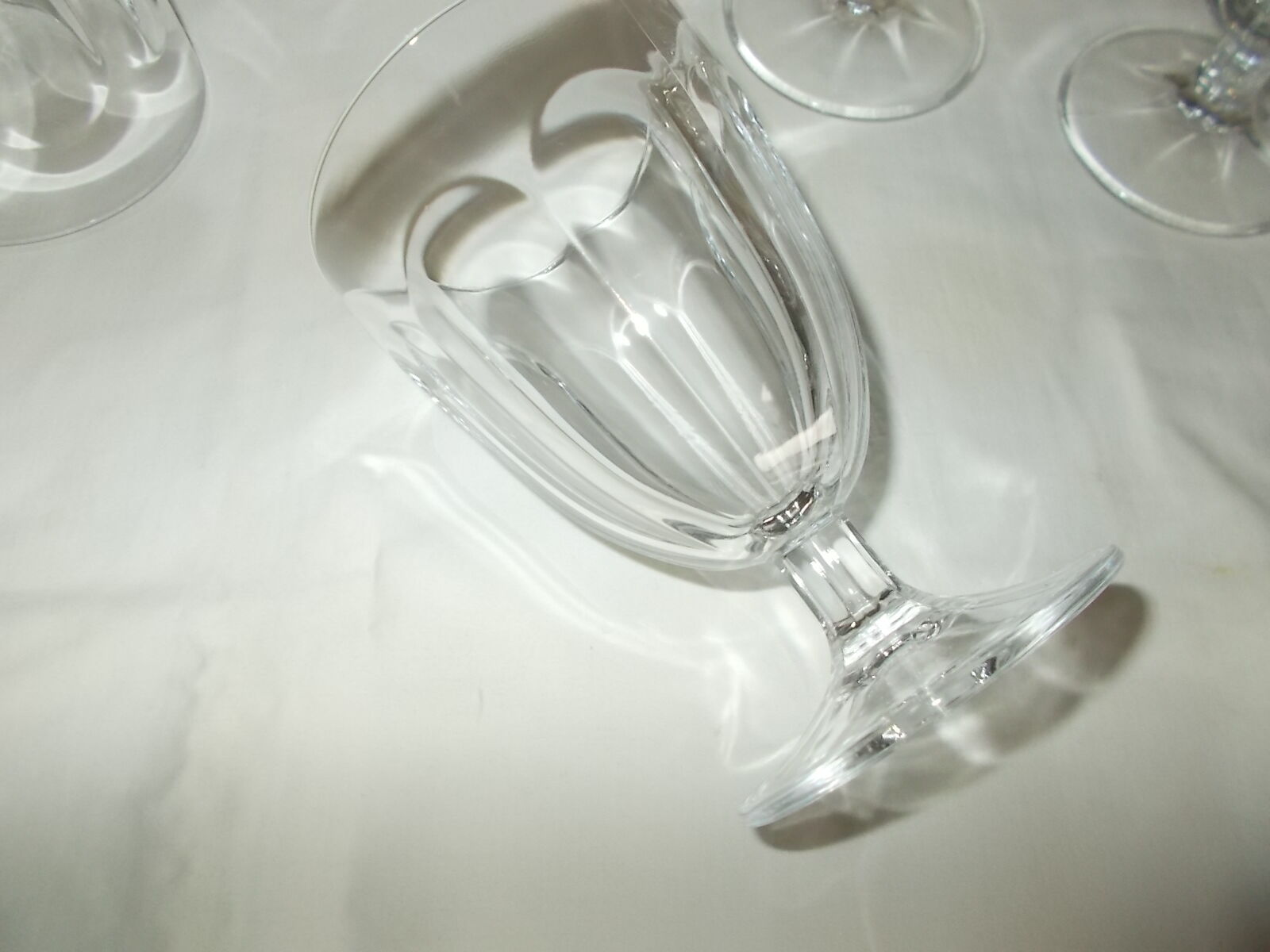 Set of 9 antique stemmed glasses