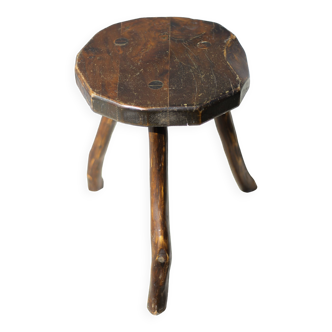 Vintage stool, wooden stool, tripod stool, plant holder