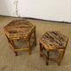 Pair of small side tables / Rattan sofa ends