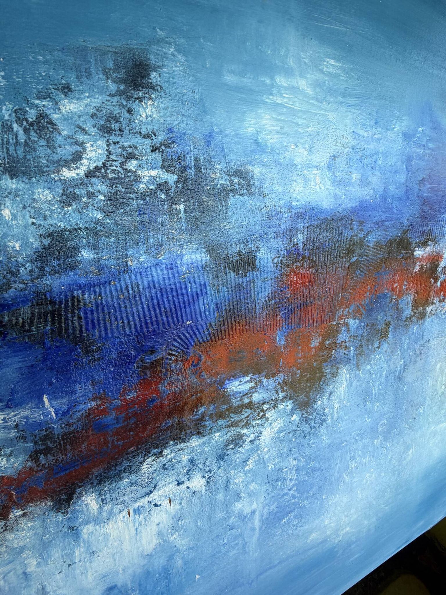 Tableau Abstrait Original artiste côté Akoun