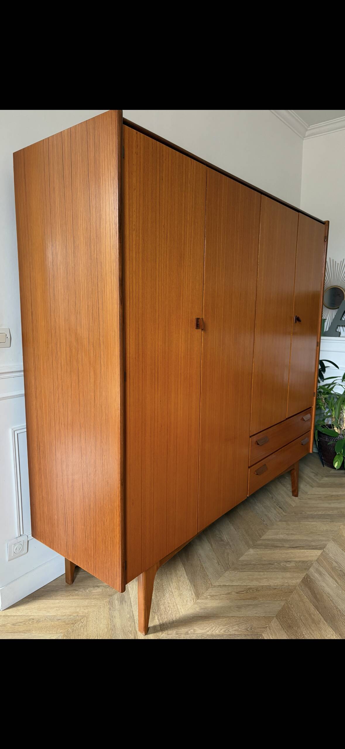 Vintage Scandinavian teak wardrobe