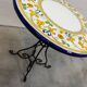 Outdoor table signed Grandi Maioliche Ficola hand-painted Italy