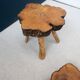 Brutalist Elm Coffee Table Set, 1960, Set of 2
