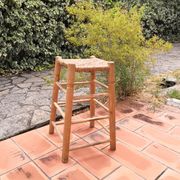 Rush and birch stool DLG Charlotte Perriand 1960