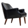 1970s, Danish armchair, artificial leather, teak wood legs.