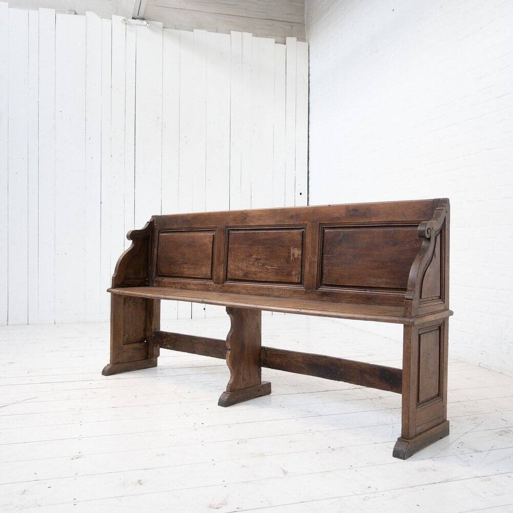 Antique French Oak Bench, 1850