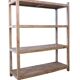 Teak bookshelf with original off-white patina.