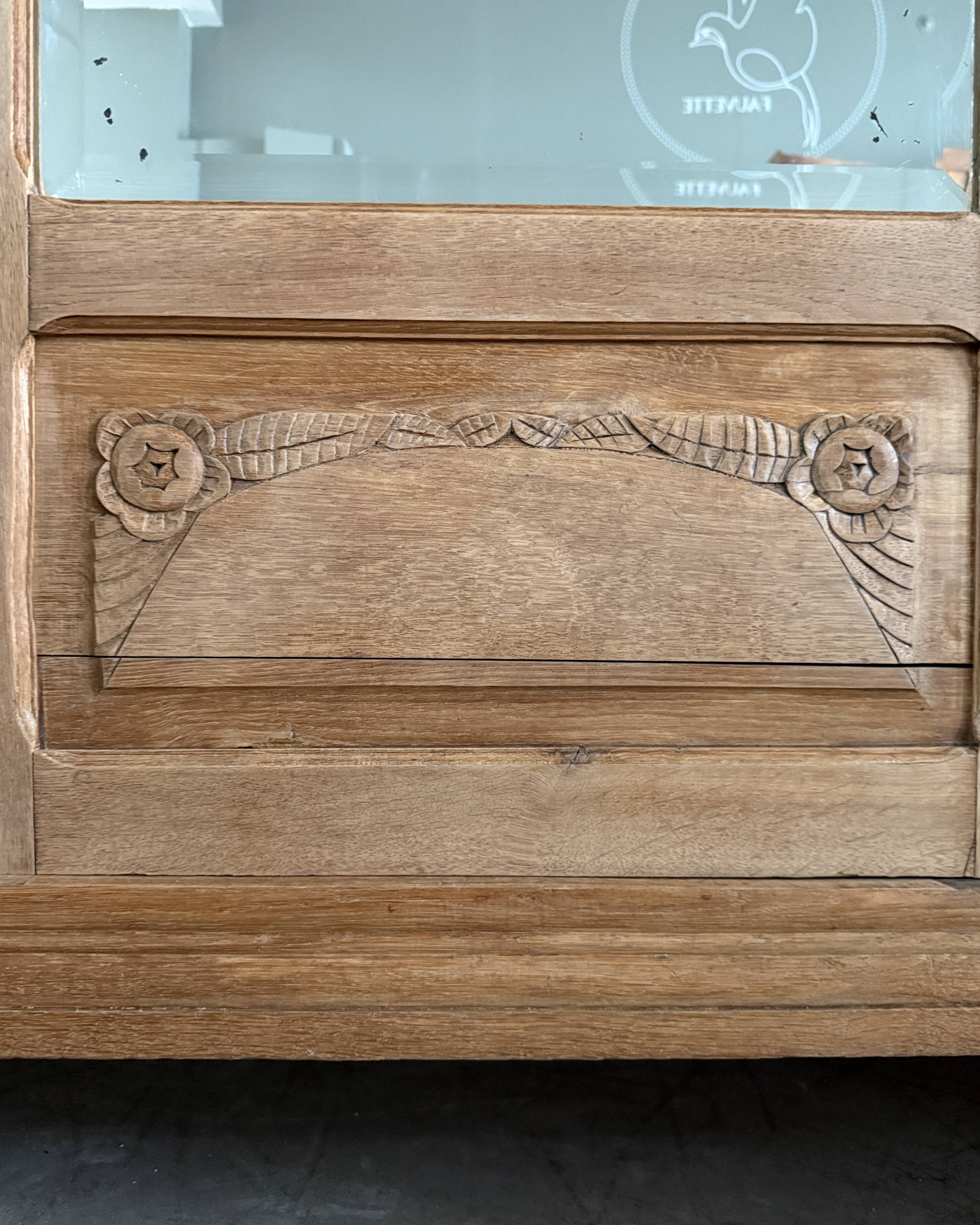 Armoire Art déco 3 portes en chêne, rénovée