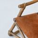 Espri safari chair in cognac leather and bamboo IKEA Sweden 1970