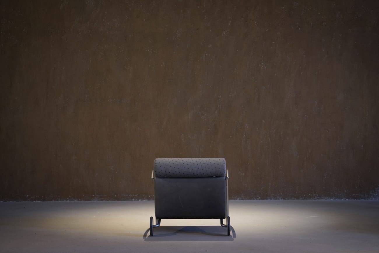 Fauteuil et repose-pieds COR Zyklus vintage par Peter Maly, Allemagne, années 1980.